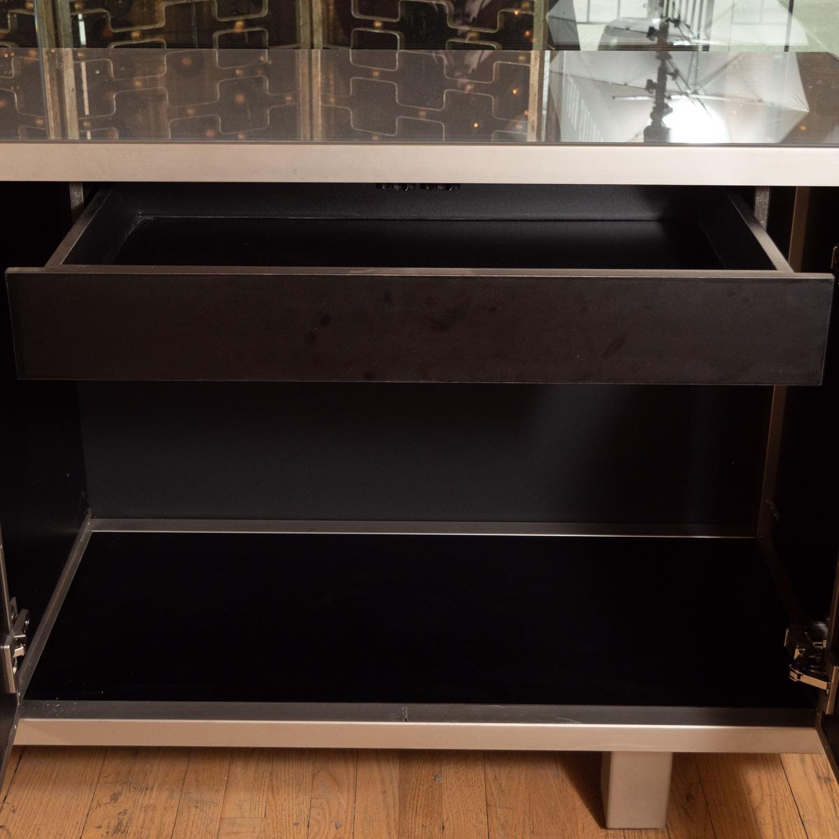 Rare Brutalist Ceramic and Metal Sideboard In Good Condition In New York, NY
