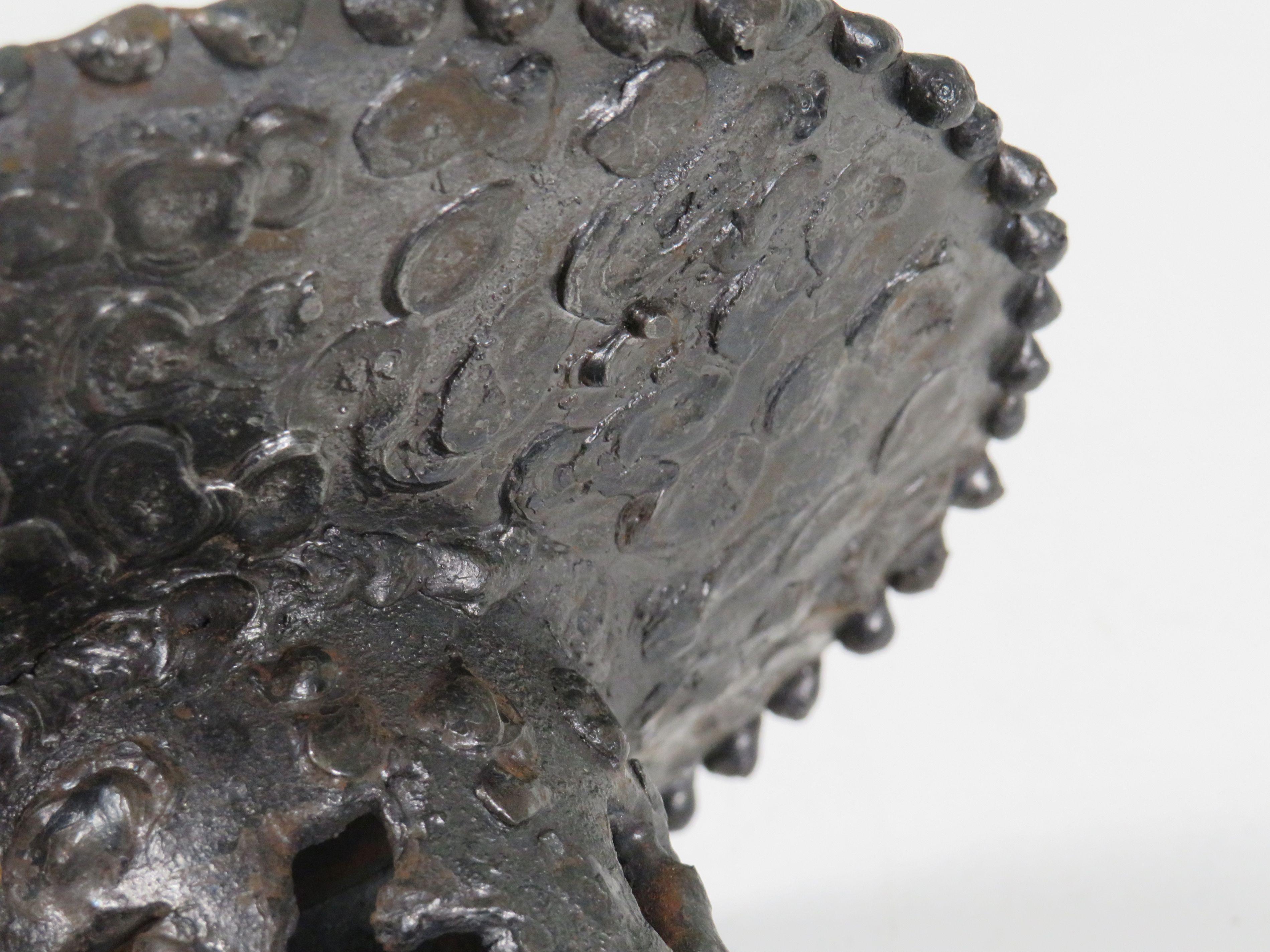 Belgian Rare Brutalist Iron Candleholder, Hand-Forged European Design, 1960s For Sale