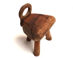 Rare Brutalist Little Stool or Side Table