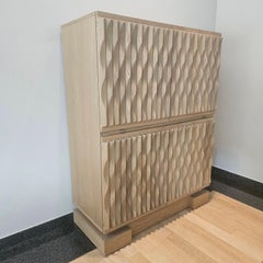 Rare  Brutalist Oak Bar, De Coene