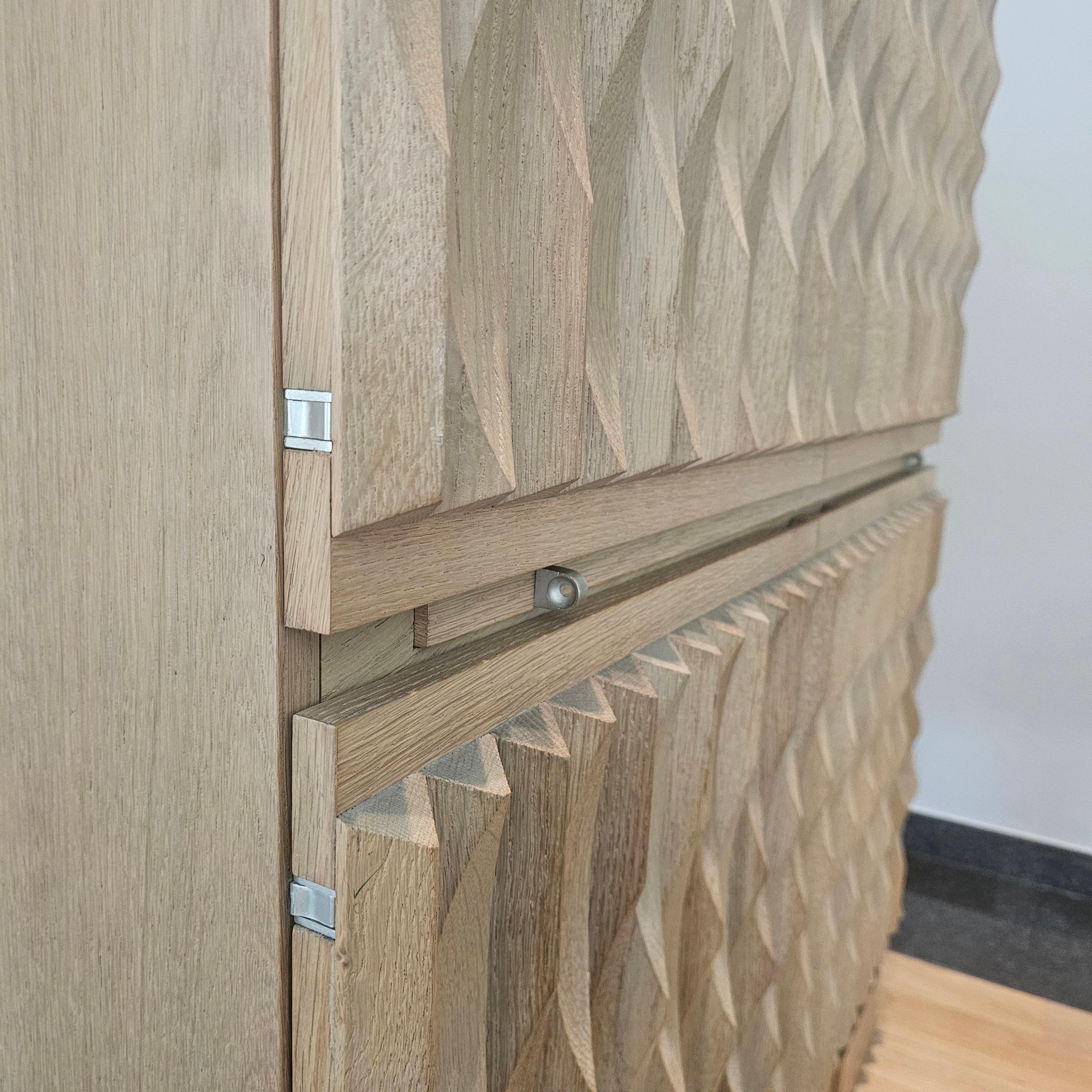 Rare  Brutalist Oak Bar, Original Edition 
