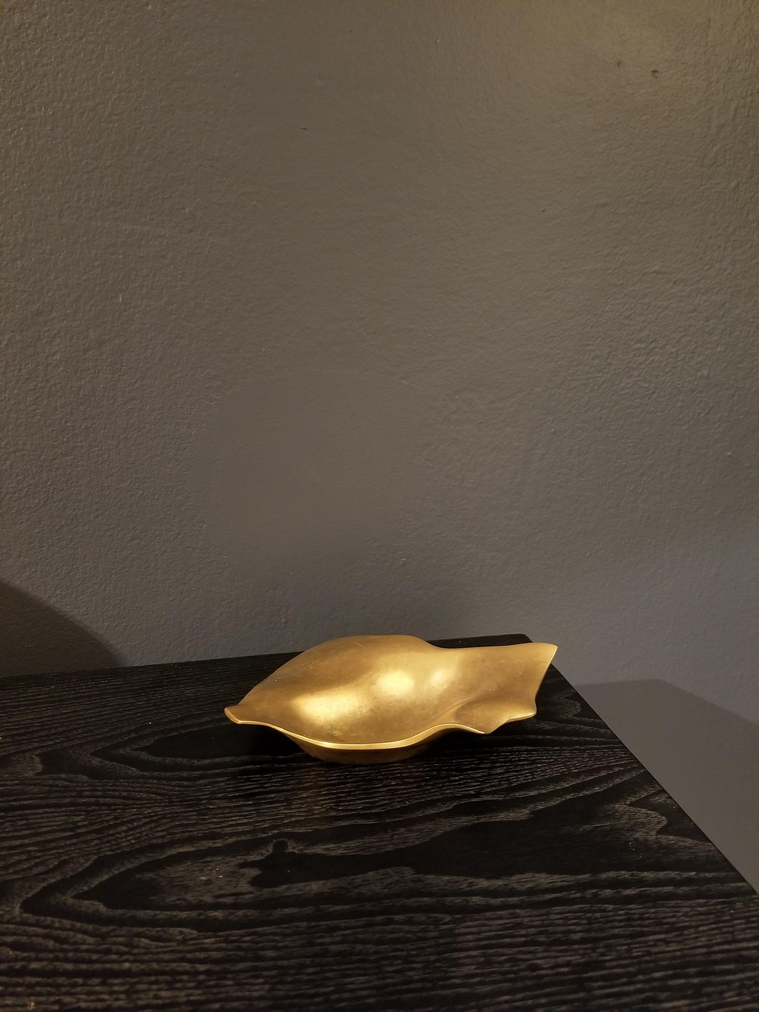 Rare Brutalist Solid Bronze Vide-Poche by Michel Jaubert, France, 1970s In Good Condition In New York, NY
