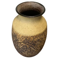 Rare Brutalist Studio Pottery Stoneware Vase by Sally Hare Leibold