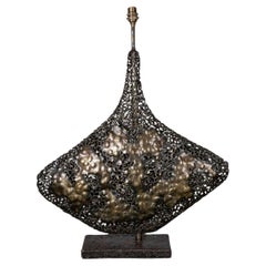 Rare brutalist table lamp by Fantoni