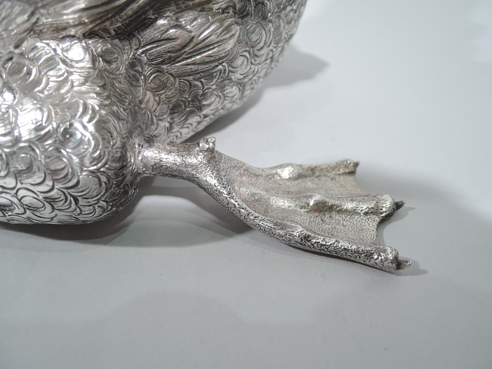 Rare Buccellati Big Bird—Italian Sterling Silver Swan Centerpiece Bowl 5