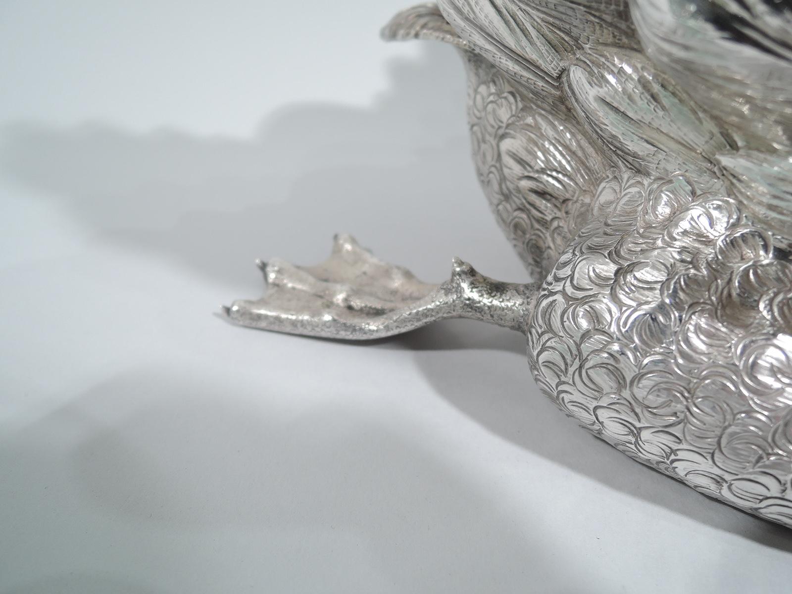 Rare Buccellati Big Bird—Italian Sterling Silver Swan Centerpiece Bowl 6