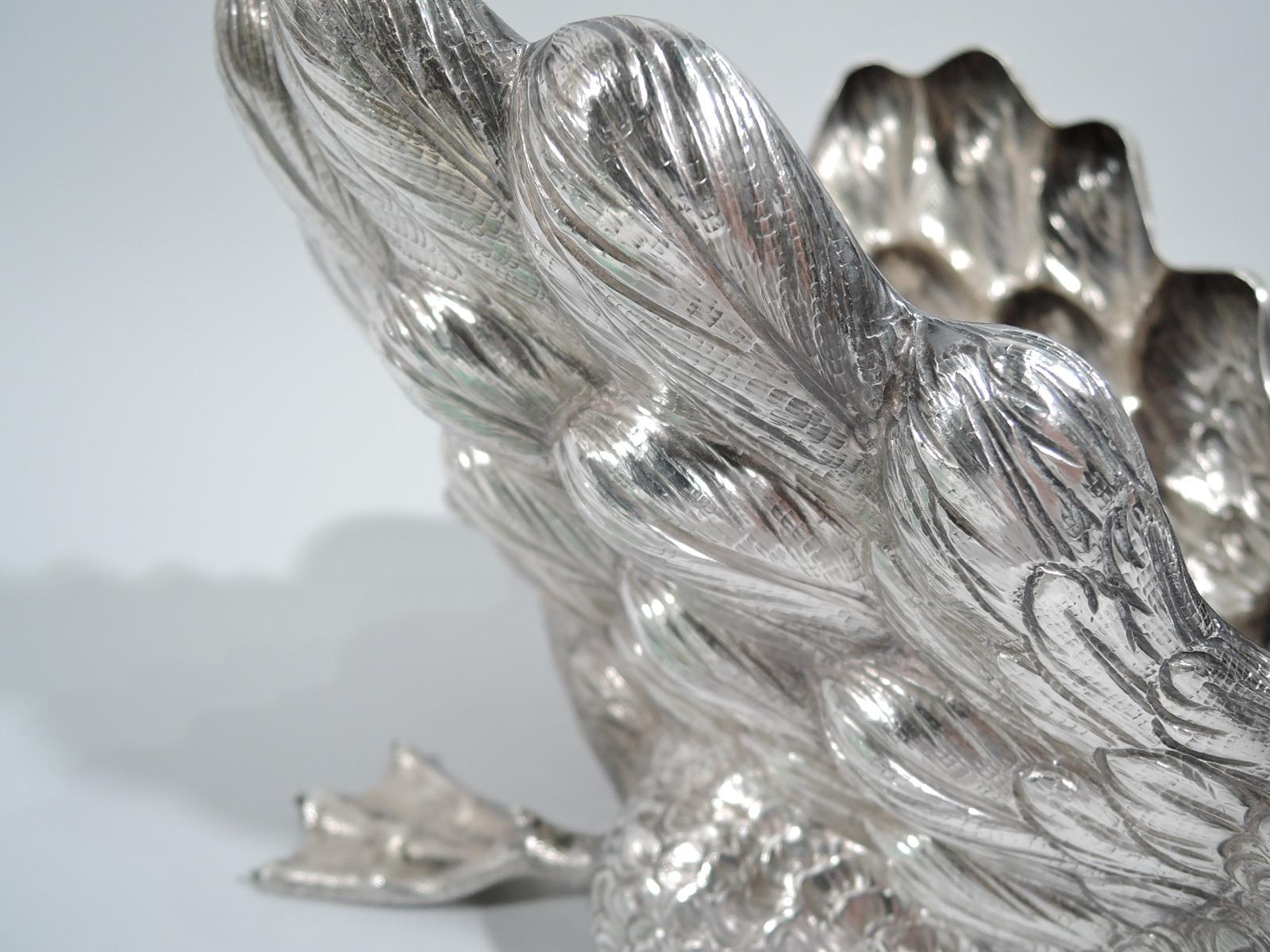 Rare Buccellati Big Bird—Italian Sterling Silver Swan Centerpiece Bowl 4
