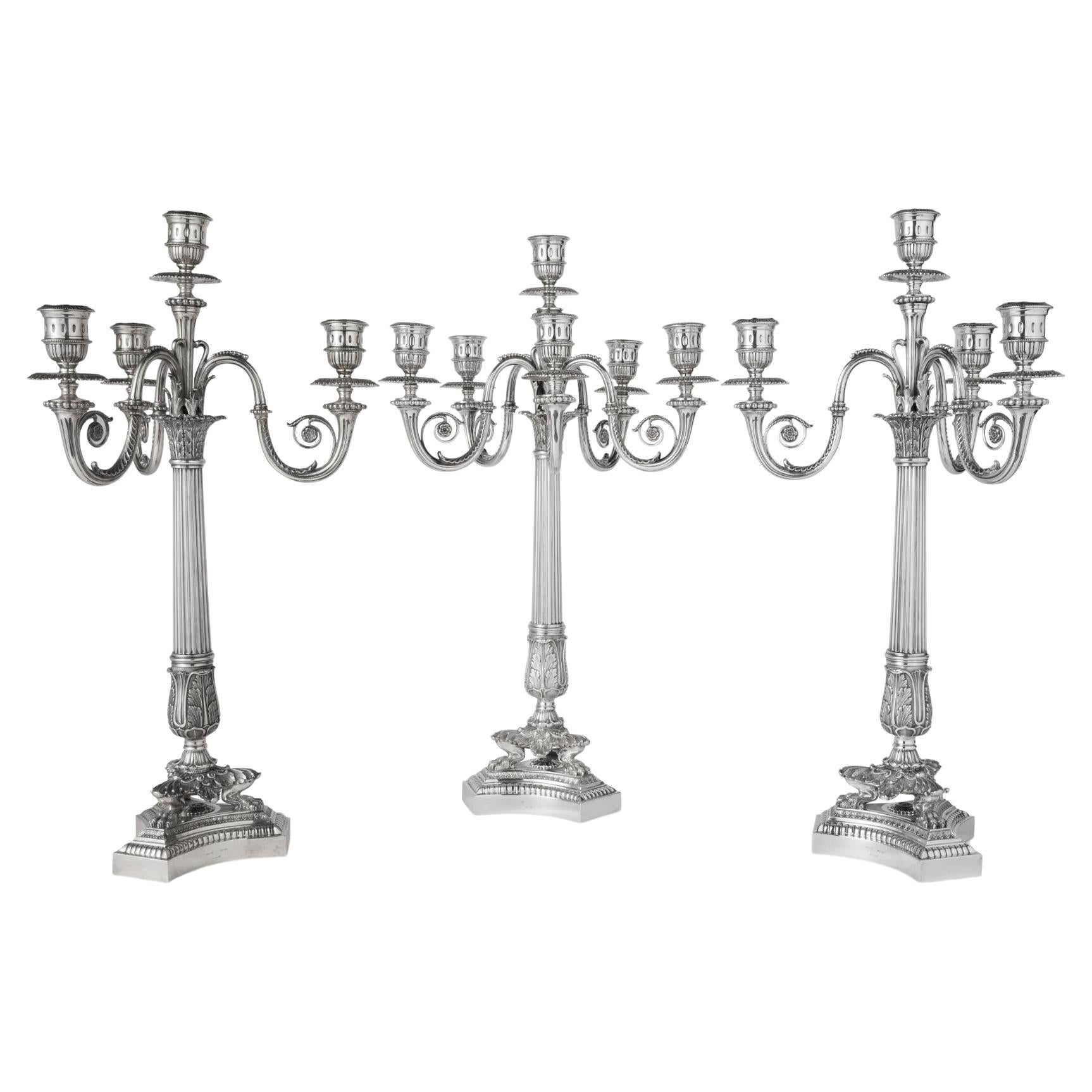 Pair of Buccellati Three Light Candelabra at 1stDibs
