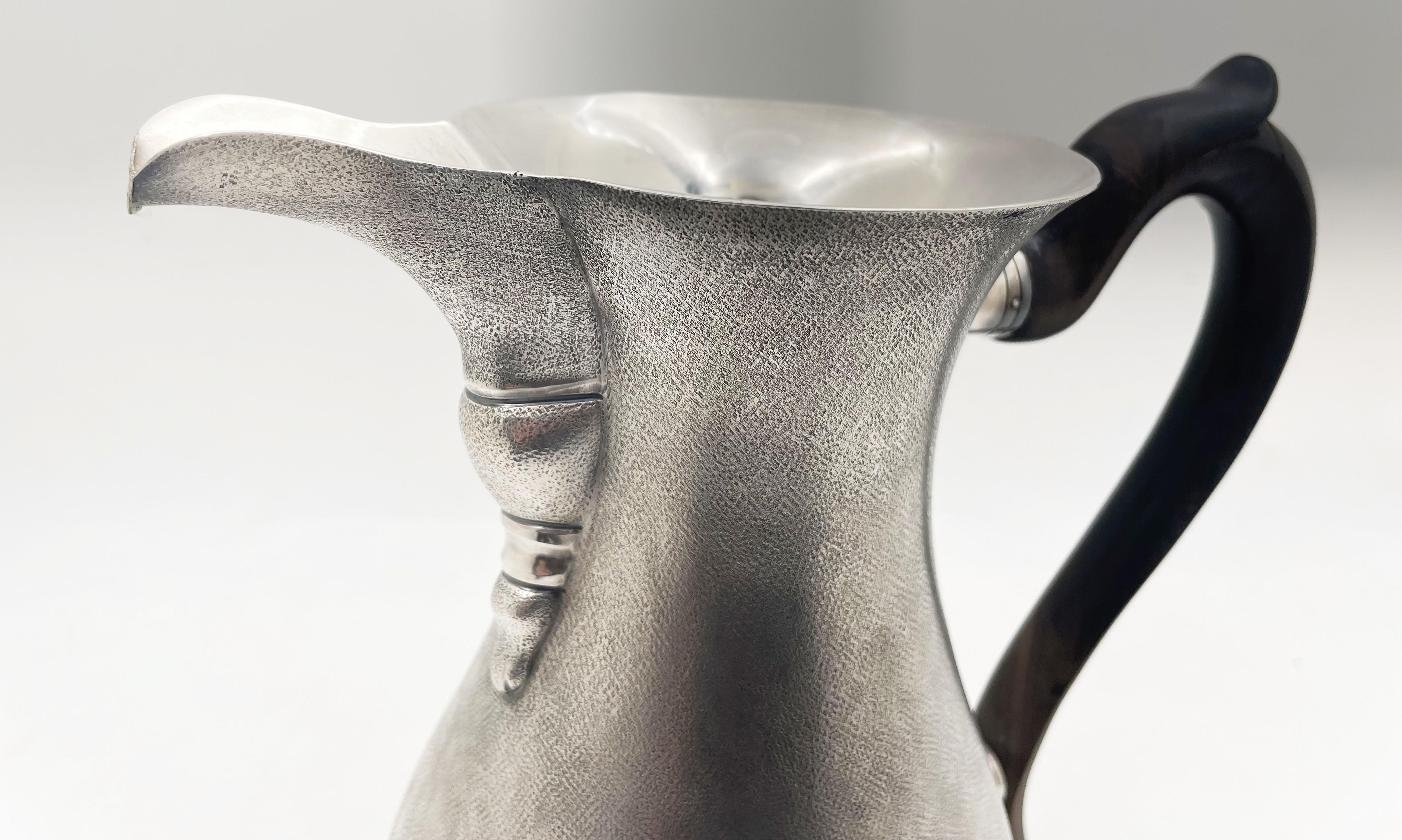 Rare Buccellati Sterling Silver Bar Pitcher with Satin Finish For Sale 2