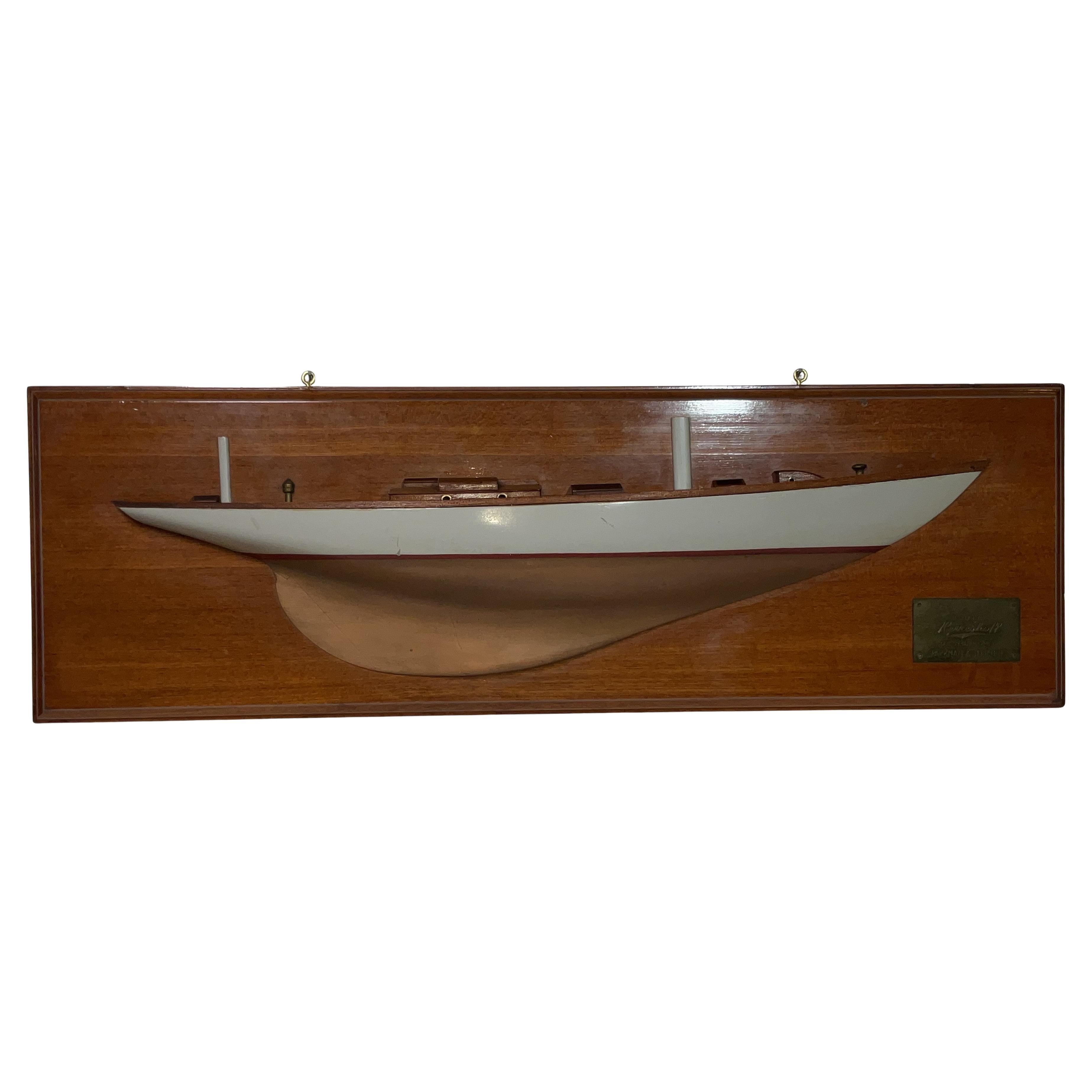 Rare Builders Half Model of the Herreshoff Yacht Avanti