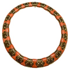 Rare! Bulgari Parentesi coral necklace