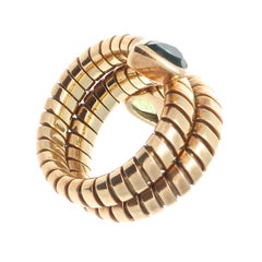 Rare Bulgari Two Headed Tubogas Serpenti Gold Ring