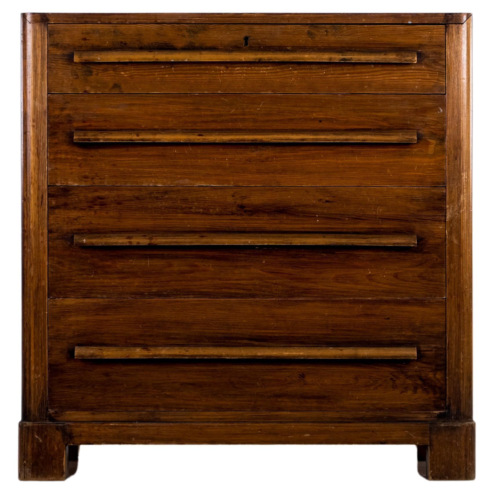 Rare Bureau / Chest of Drawers in pine, Sweden, 1930s