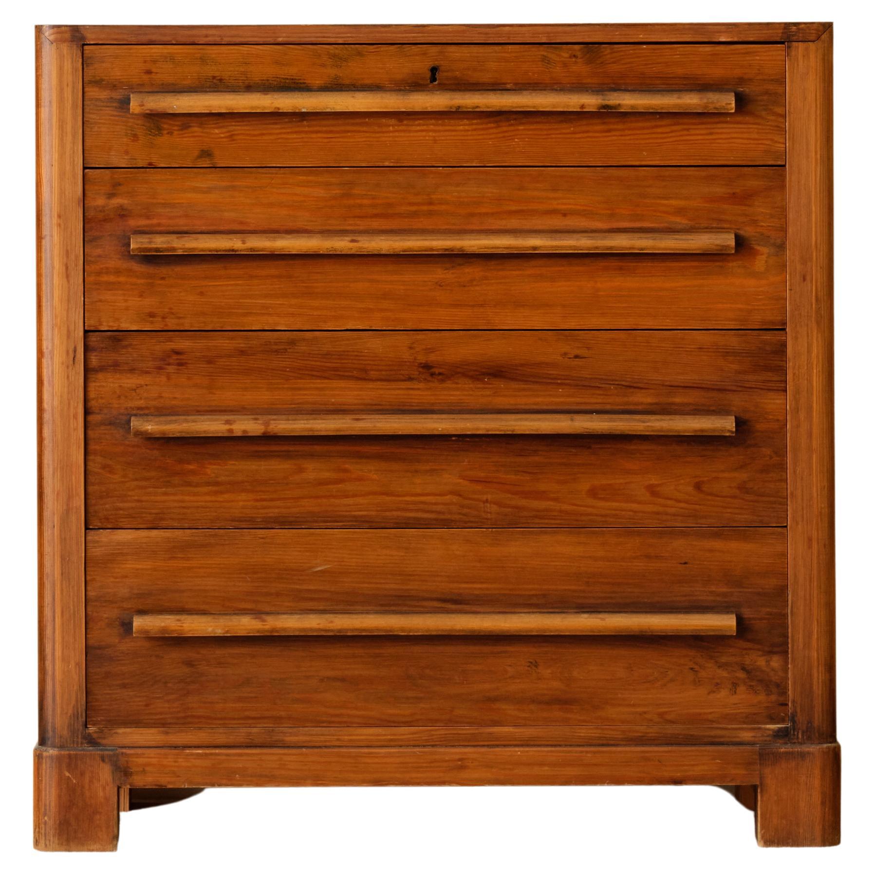 Rare Bureau / Chest of Drawers in pine, Sweden, 1930s im Angebot