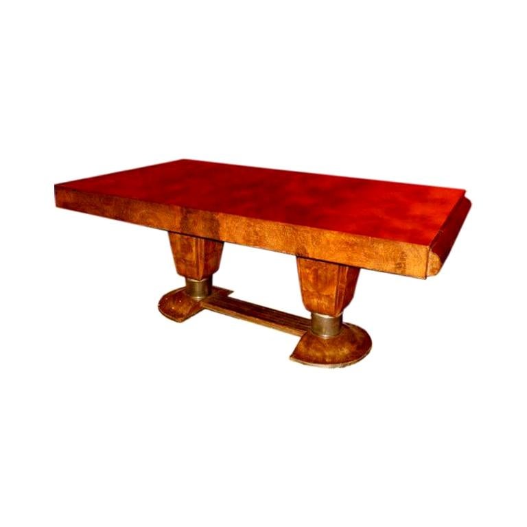 Rare Burl Walnut Dining  Table By Ouhayoun David