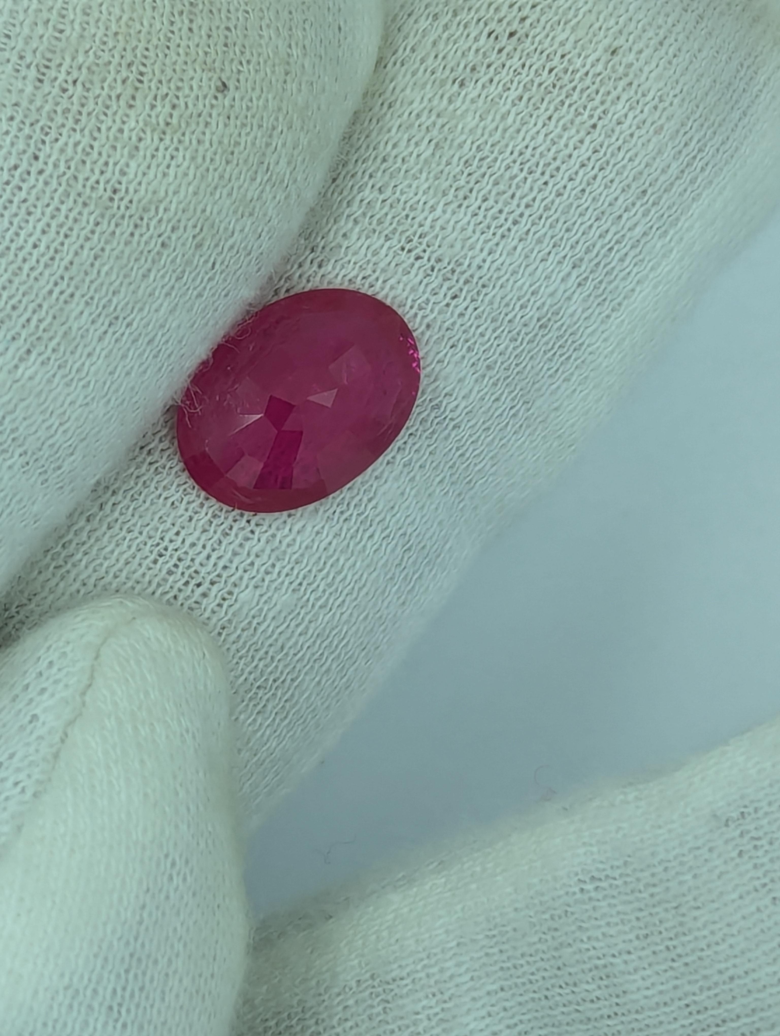 Seltener Burma 3.06CT Natürlicher Rubin Unerhitzt Burmese im Zustand „Neu“ im Angebot in Miami, FL