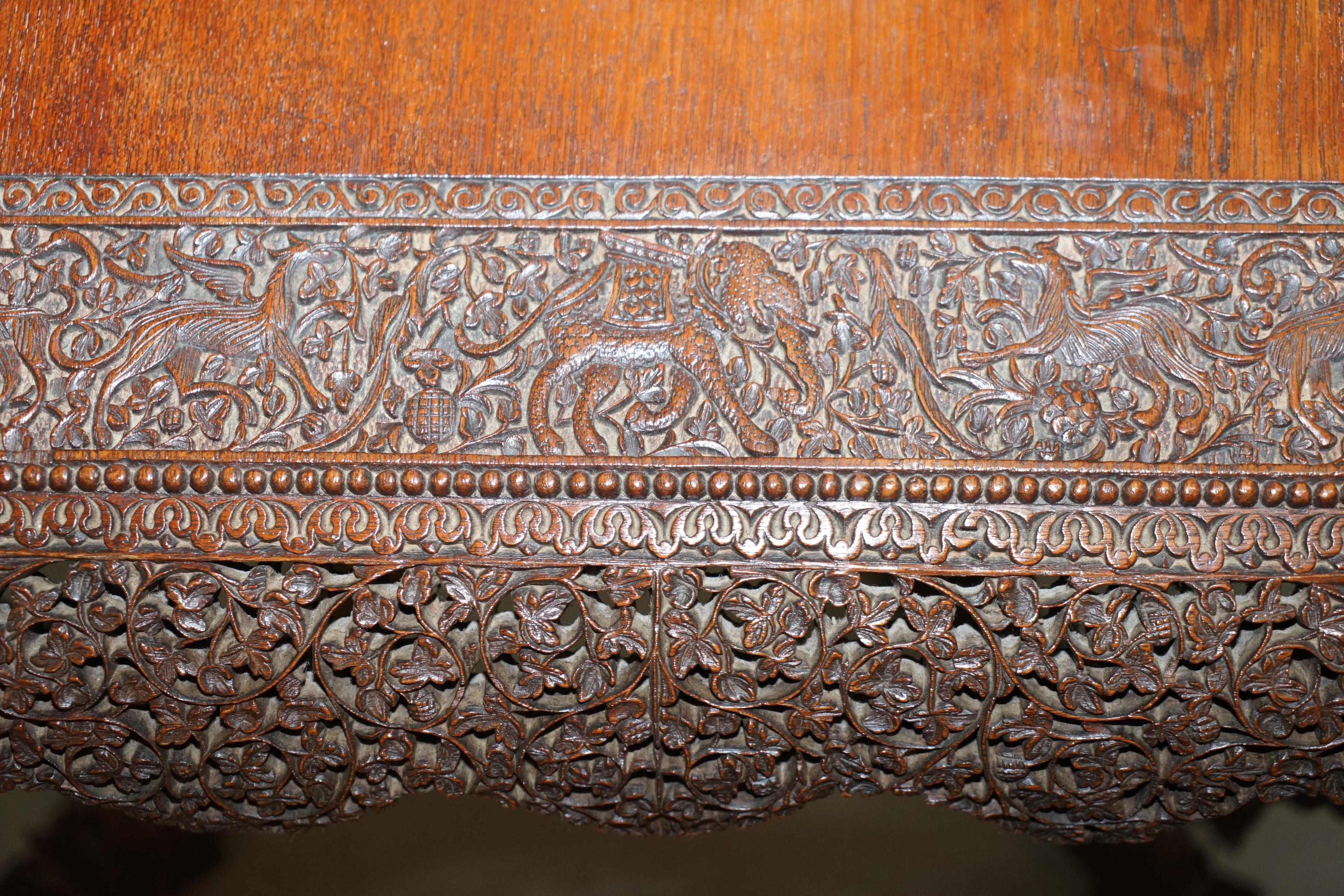 Rare Burmese circa 1880 Anglo Indian Hardwood Square Centre Occasional Table 1