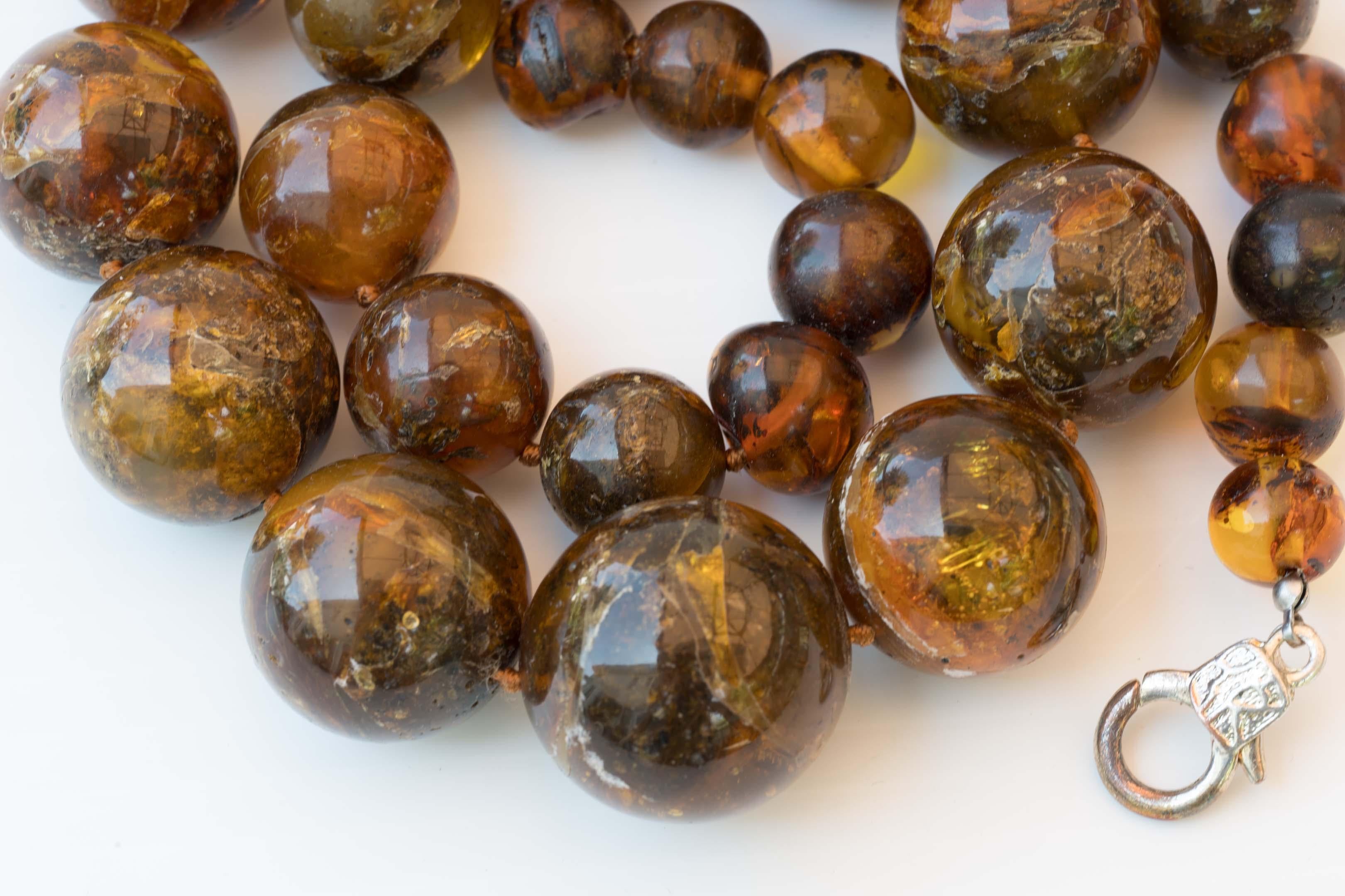 Rare Burmite Tribal 140 gram Amber Necklace  For Sale 1