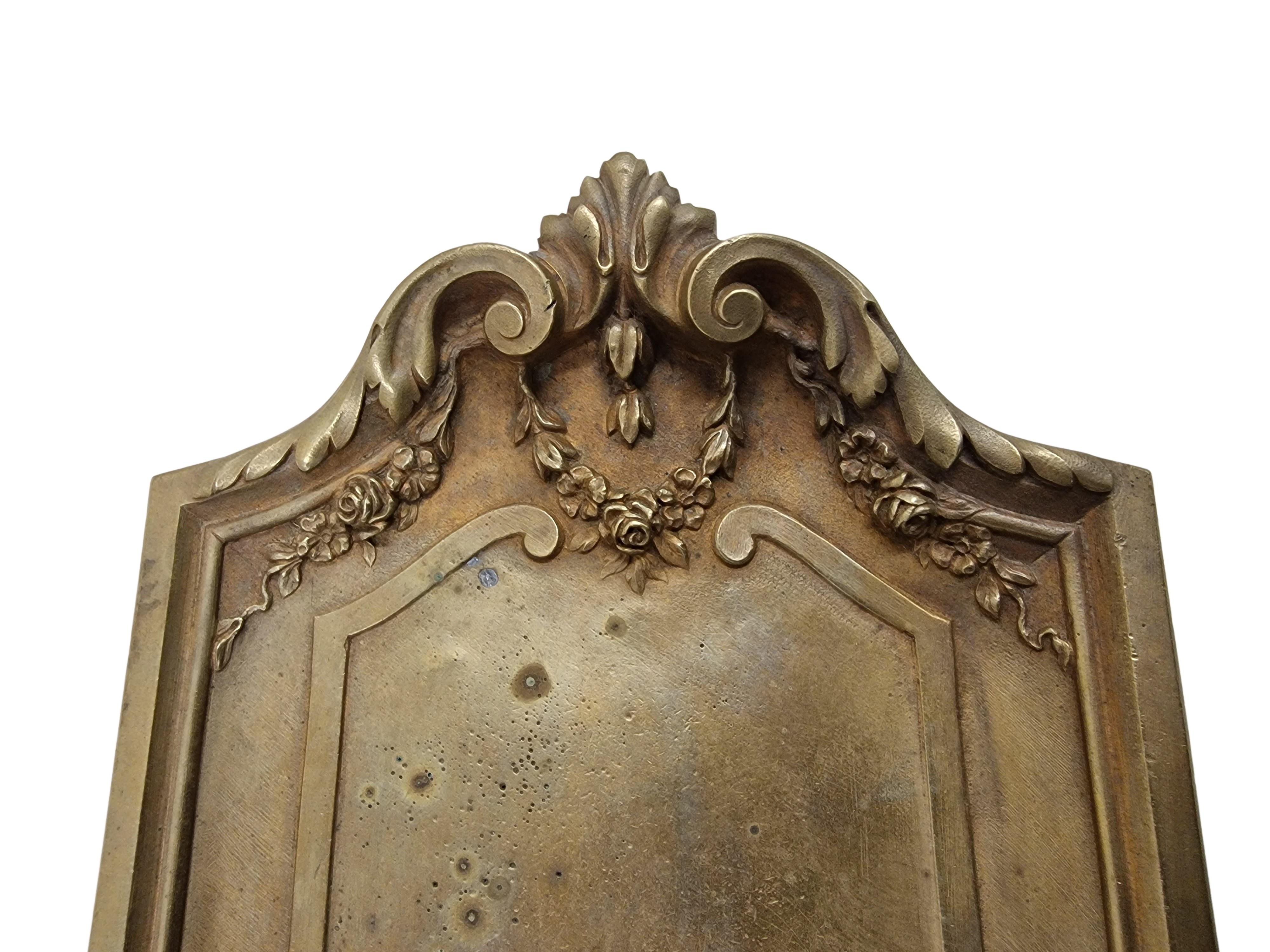 Rare business card tray, solid bronze around 1900, Jugendstil Art Nouveau France In Good Condition For Sale In Wien, AT