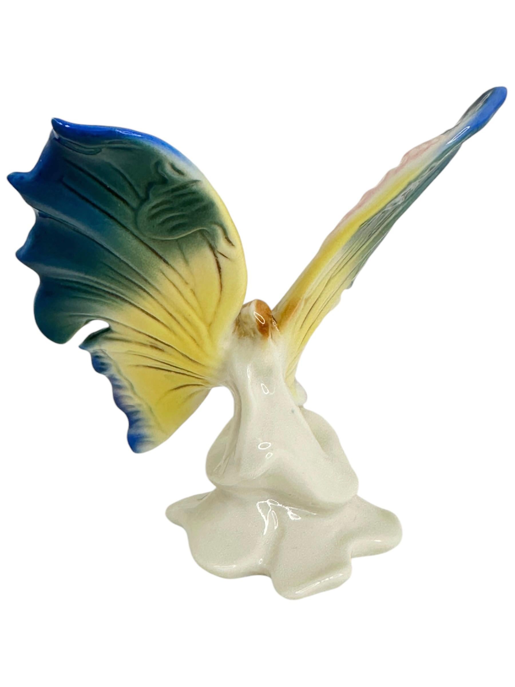 Seltene Schmetterling-Porzellan China-Figur von Ens Antique German 1920er Jahre (Deutsch) im Angebot