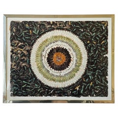 Rare Butterfly Wings Kaleidoscope, framed wall mount art, France 1930s