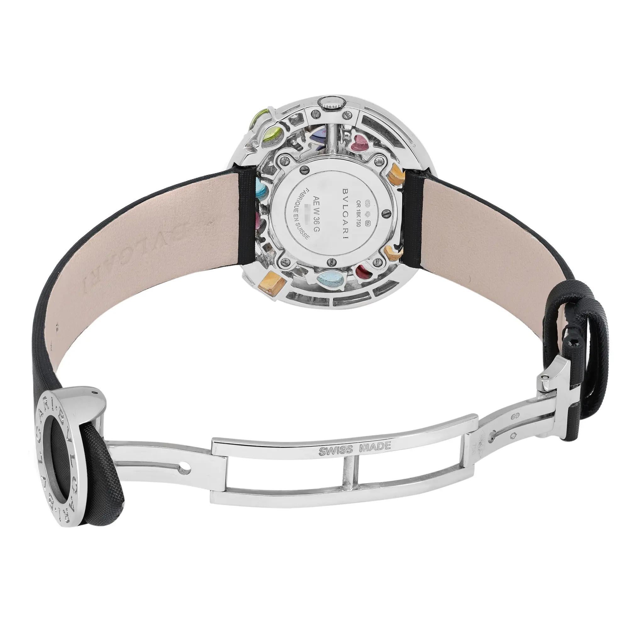 Rare Bvlgari Astrale Gemed Diamond 18K White Gold White Dial Ladies Watch 101338 2