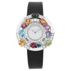 Rare Bvlgari Astrale Gemed Diamond 18K White Gold White Dial Ladies Watch 101338