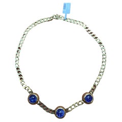 Rare Bvlgari Cabochon Sapphire Vintage Necklace