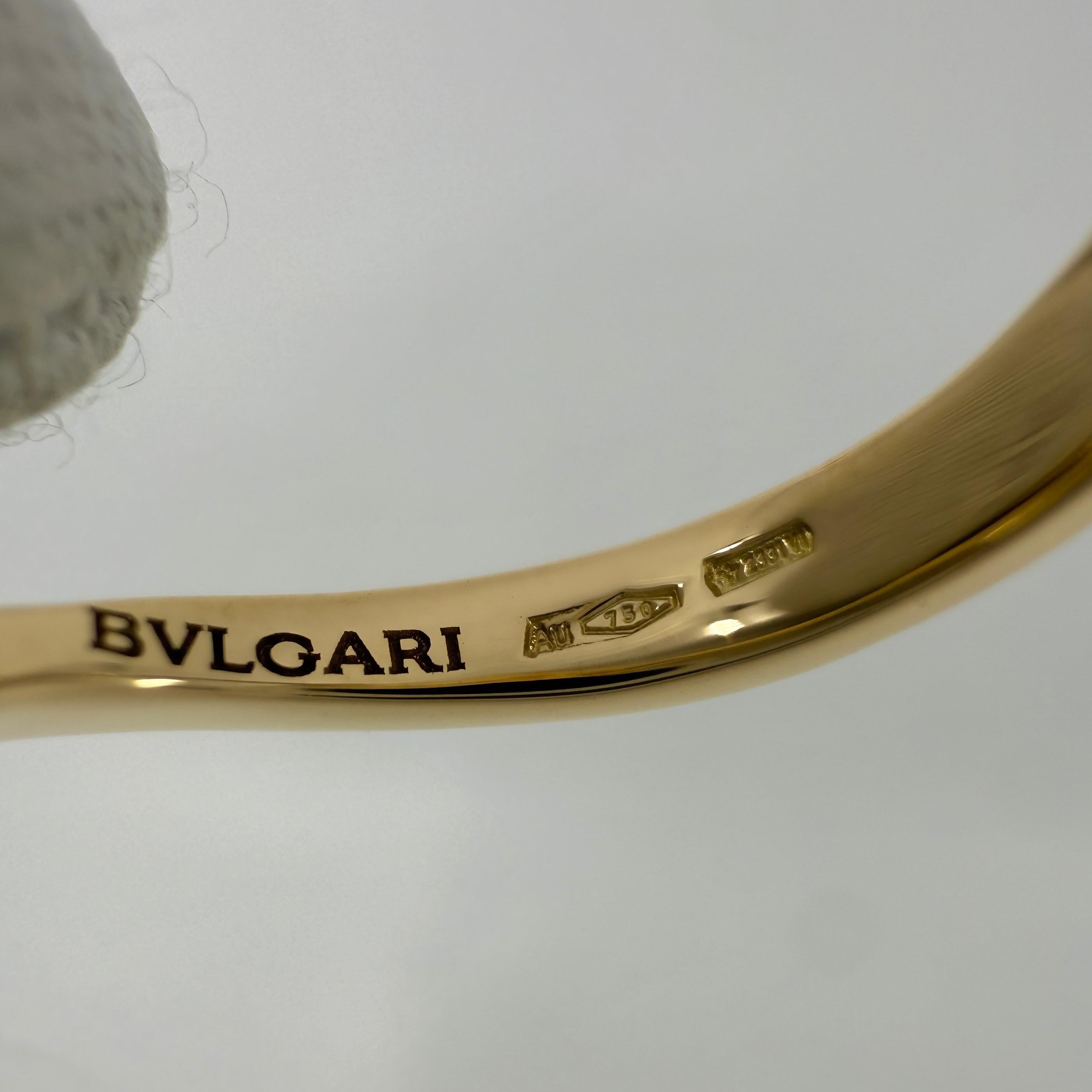 Rare Bvlgari Mediterranean Eden Amethyst Pear Cabochon Bague en or jaune 18k en vente 1