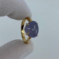 Rare Bvlgari Mediterranean Eden Chalcedony Pear Cabochon 18k Yellow Gold Ring