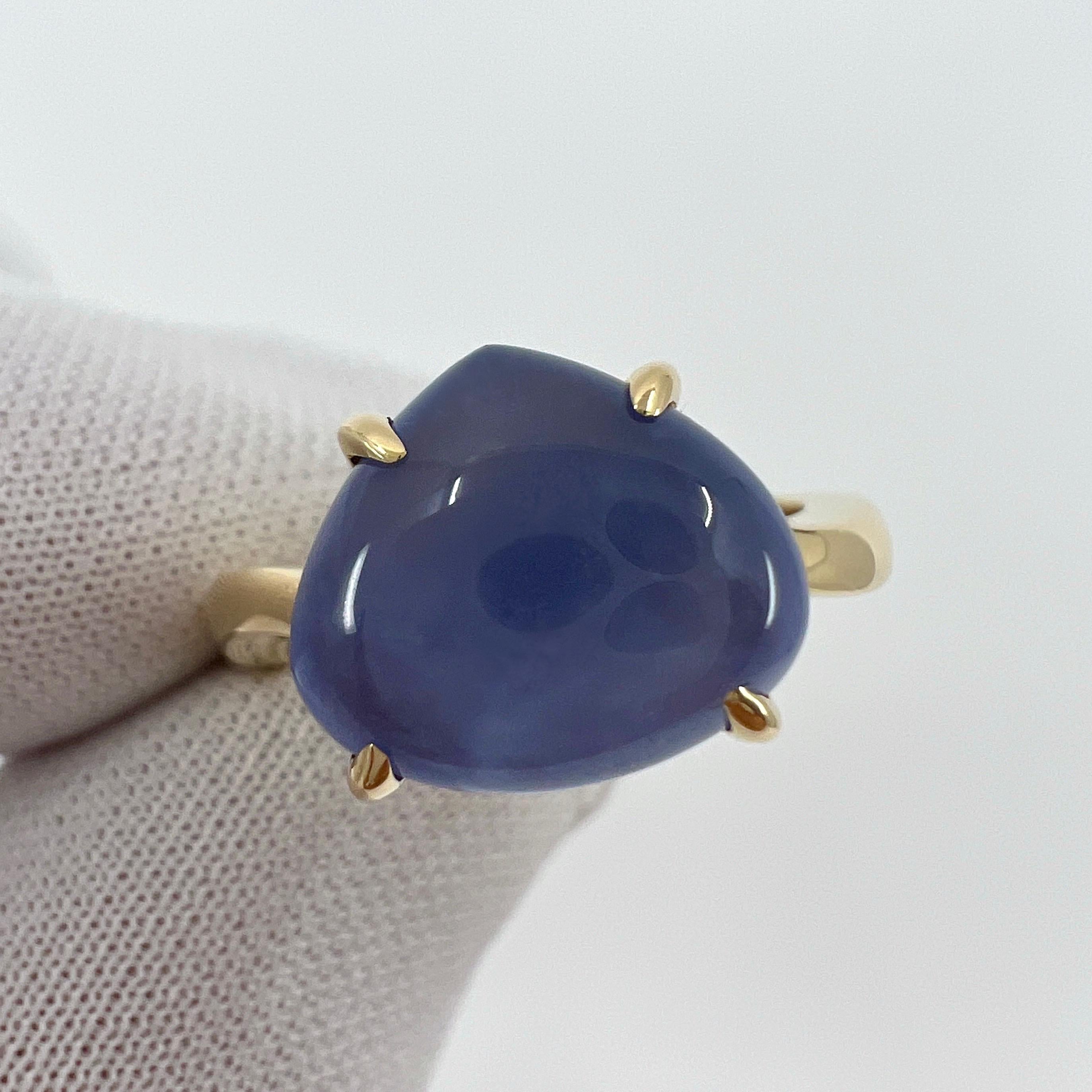 Seltener Bvlgari Mediterranean Eden Chalcedon Birnen-Cabochon 18k Gelbgold Ring für Damen oder Herren