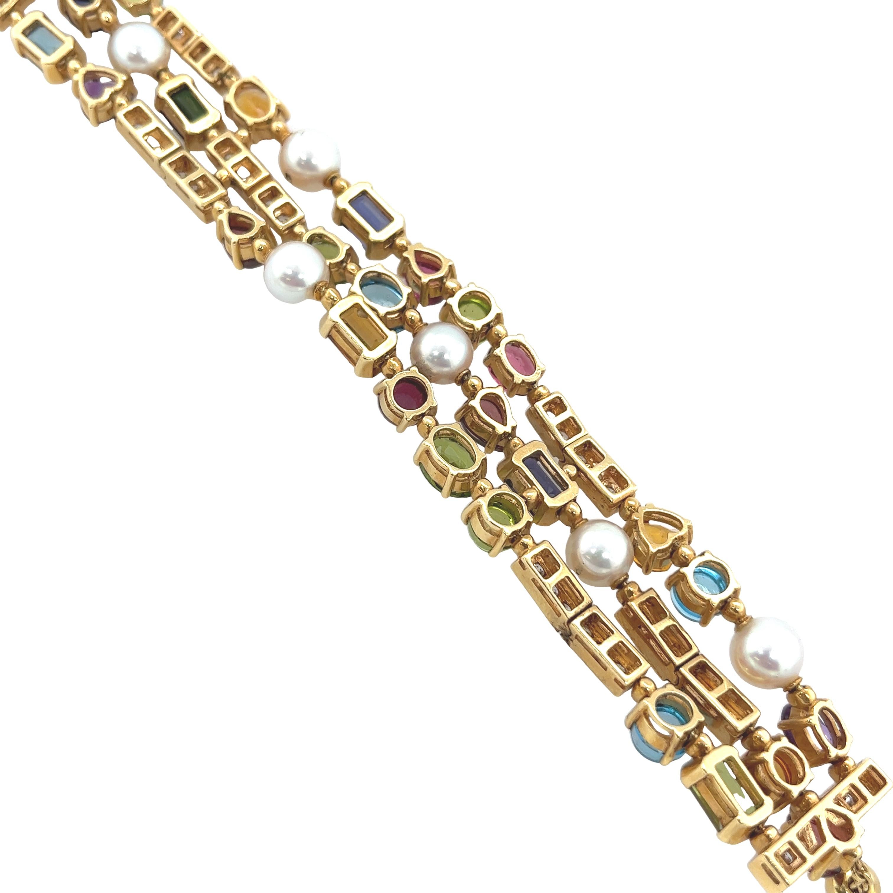 Rare Bvlgari Precious Gemstone Bracelet 'Allegra' For Sale 1