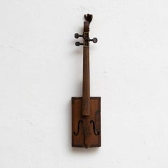 Rare c. 1900 French Cigar-Box Violin – Authentic Trench-Art Folk Instrument