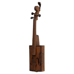 Rare c. 1900 French Cigar-Box Violin – Authentic Trench-Art Folk Instrument