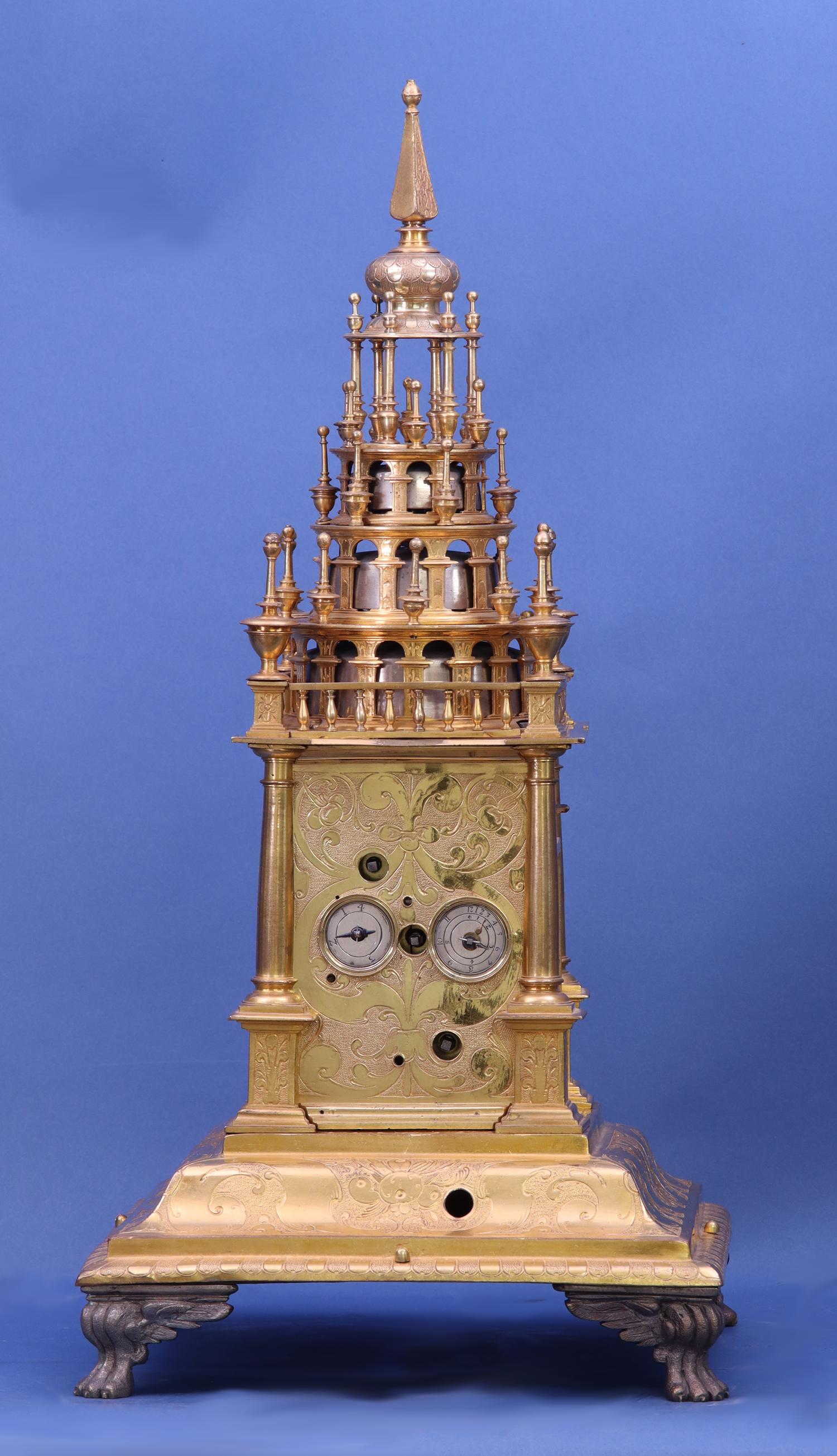 Other Rare c.1630 Augsburg Quarter-Striking Table Clock by Samuel Haug. For Sale