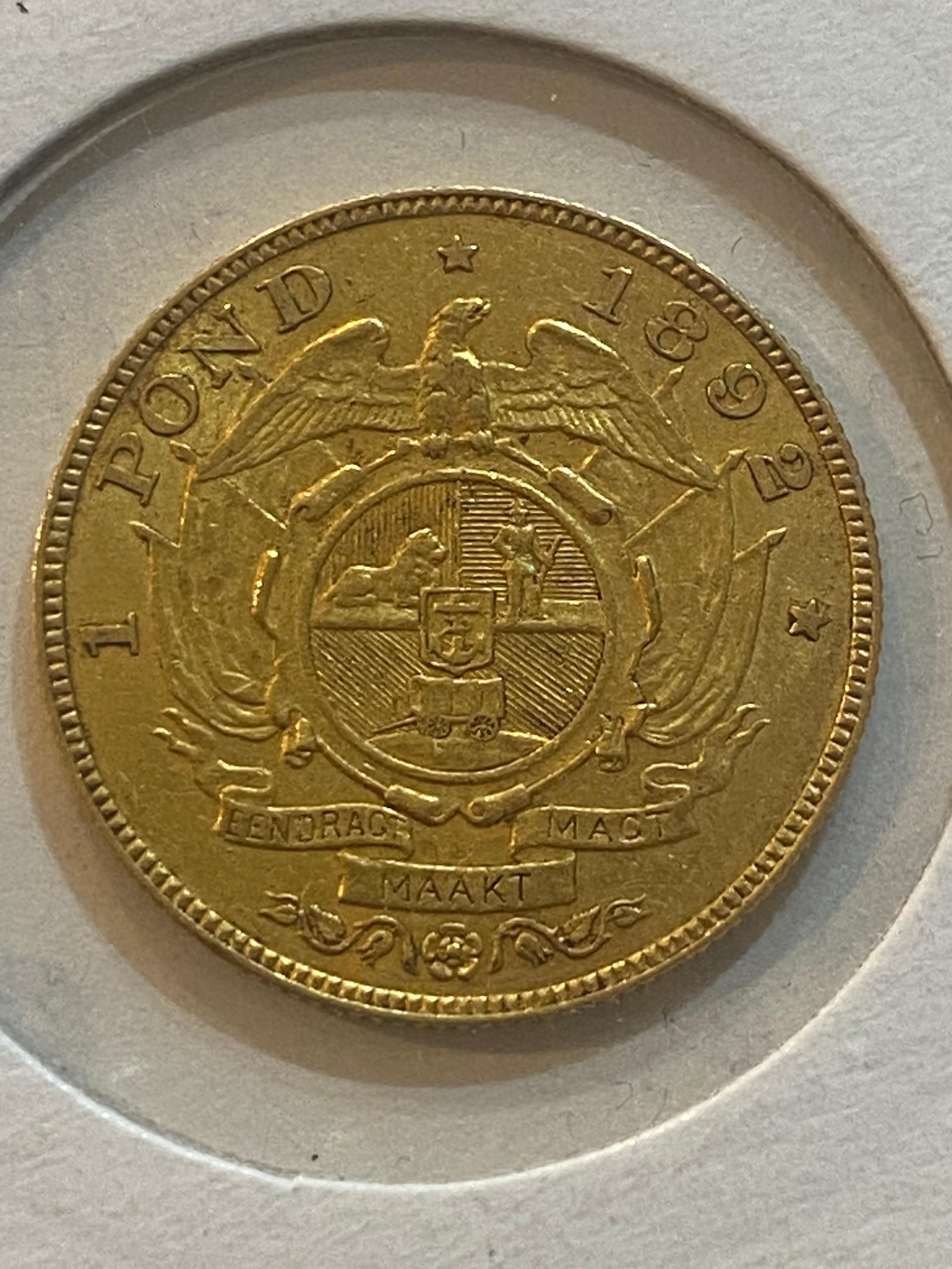Rare c1892 South African 22K Gold Pond 