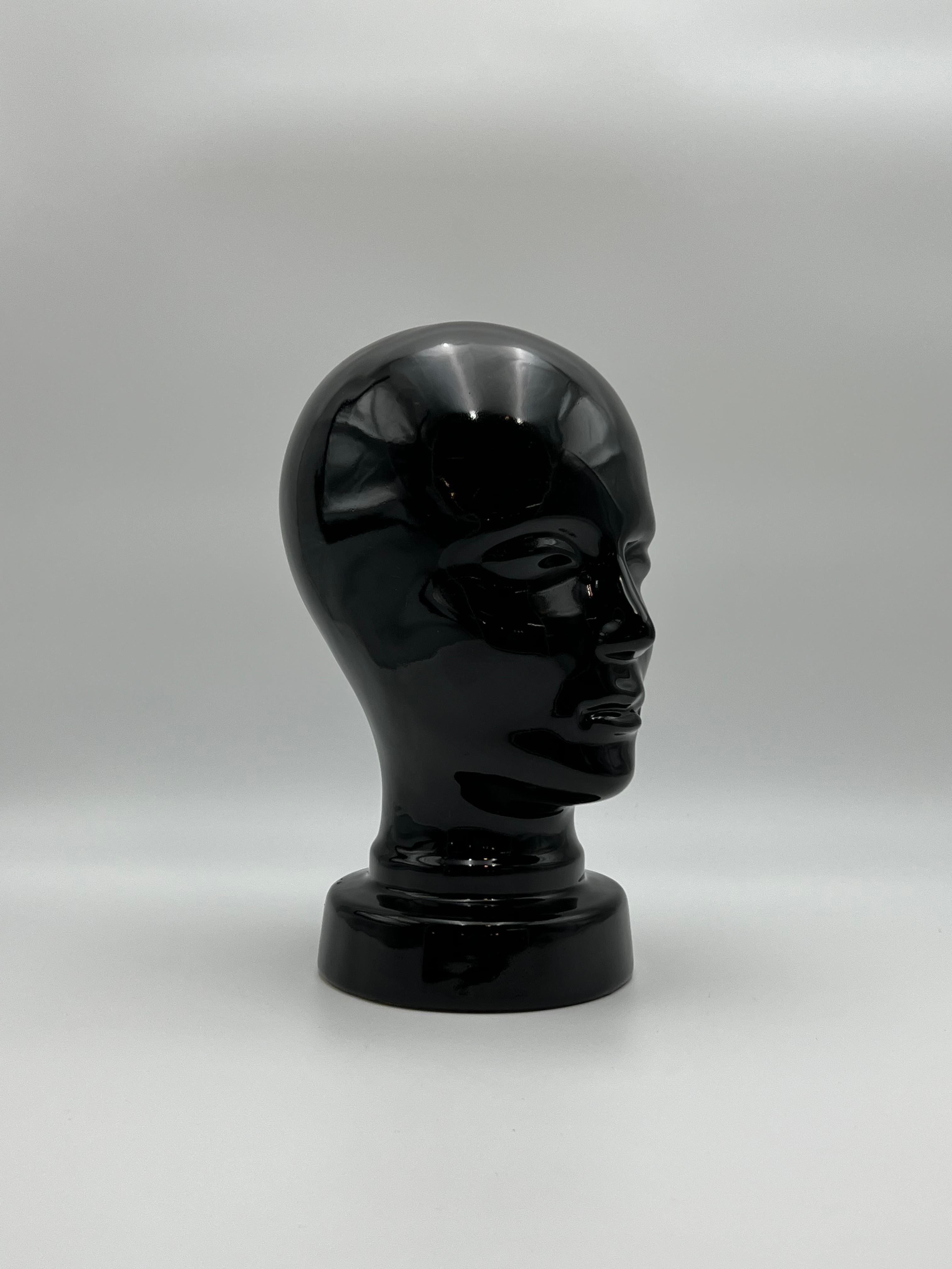 Rare c.1970s West Germany Ceramic Head Sculpture, Mid-century Modern Design For Sale 6