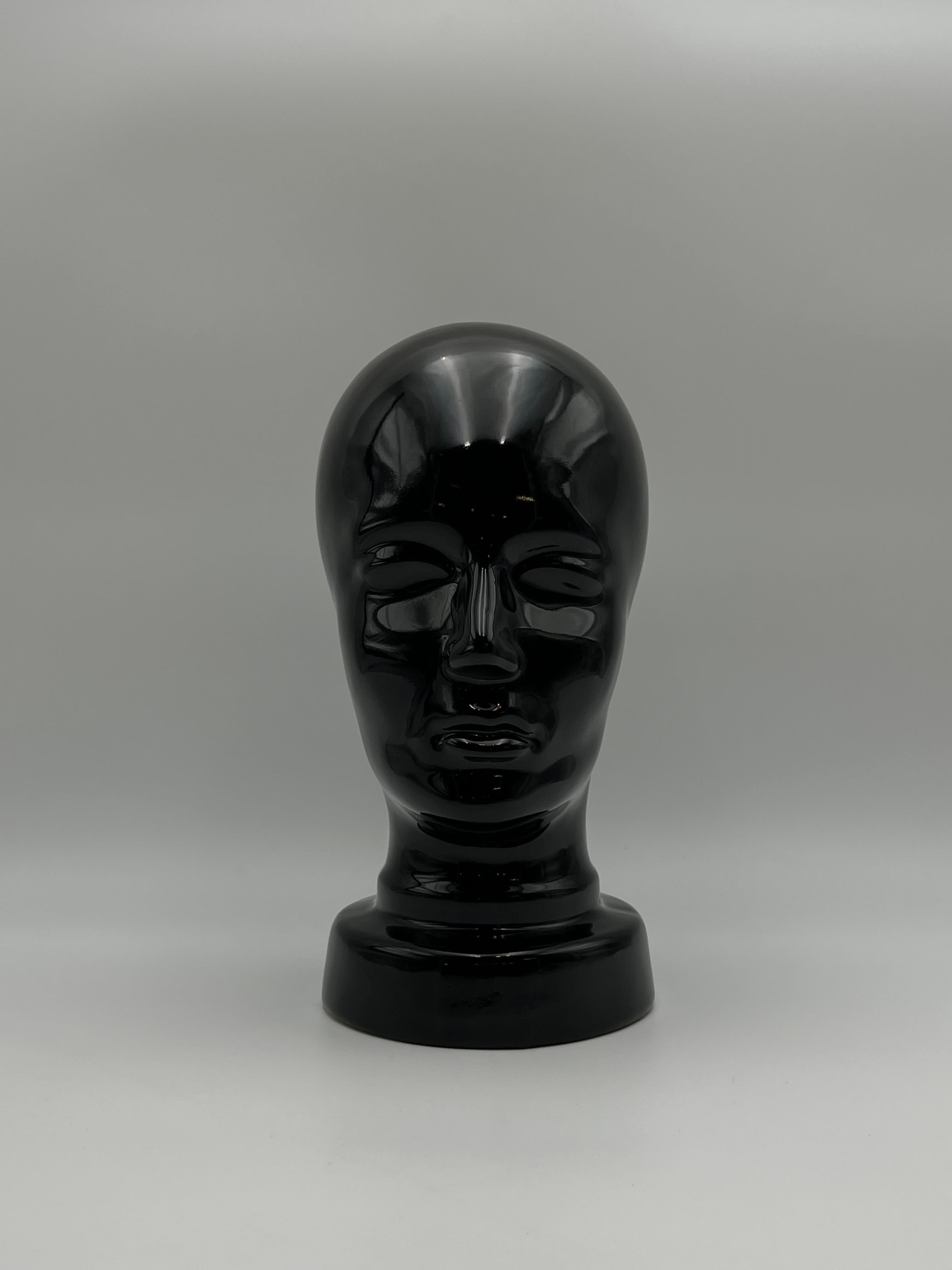Rare c.1970s West Germany Ceramic Head Sculpture, Mid-century Modern Design In Good Condition For Sale In Skien, NO
