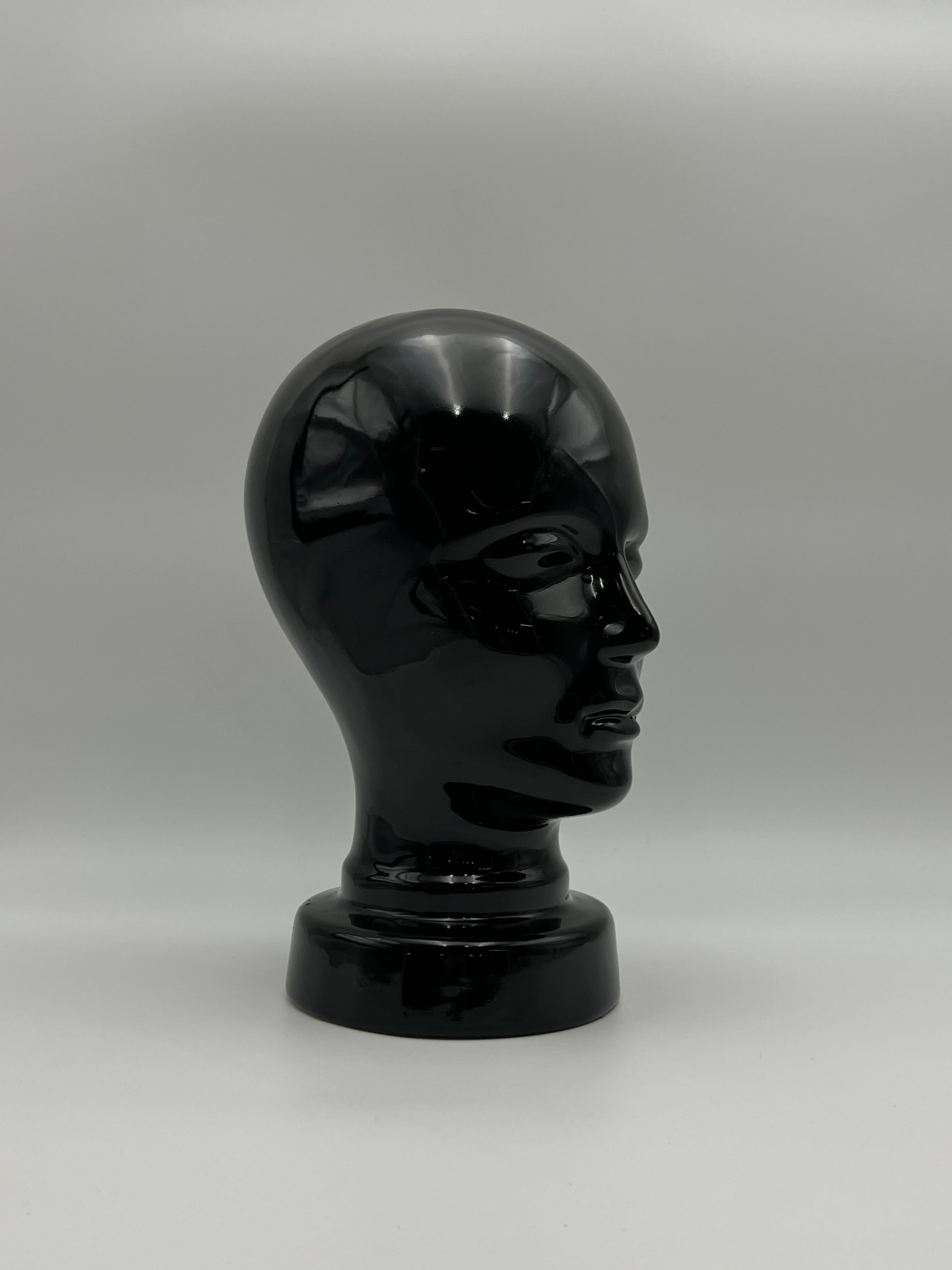 20th Century Rare c.1970s West Germany Ceramic Head Sculpture, Mid-century Modern Design For Sale