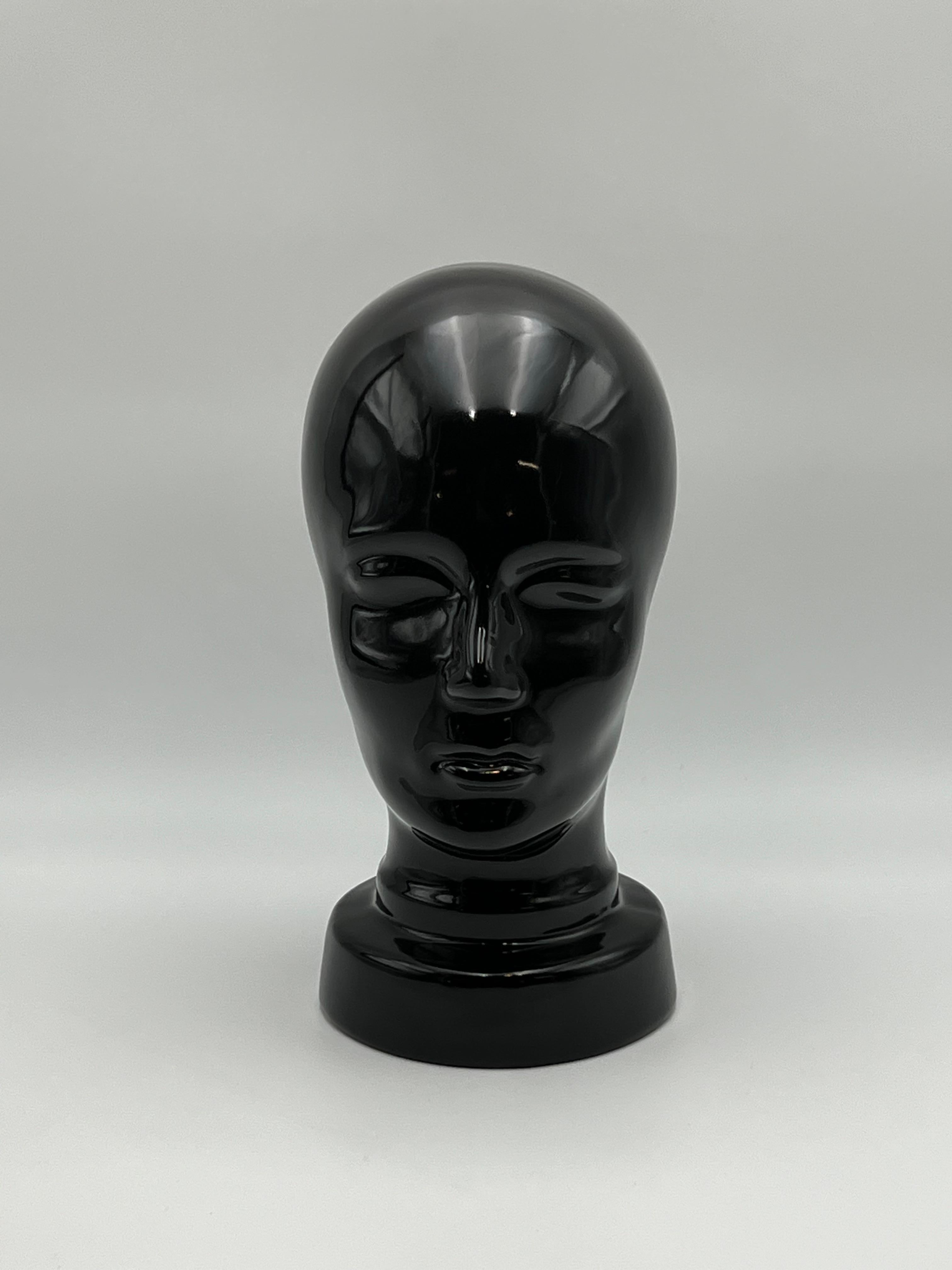 Rare c.1970s West Germany Ceramic Head Sculpture, Mid-century Modern Design For Sale 4