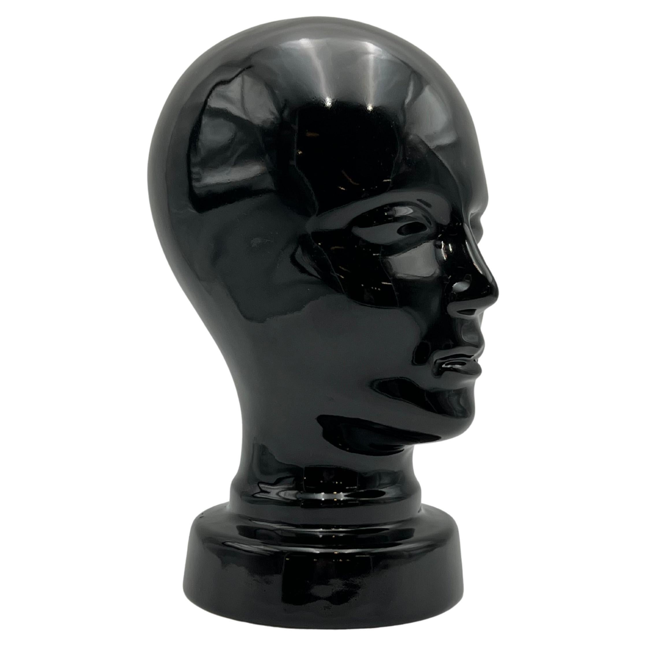 Rare c.1970s West Germany Ceramic Head Sculpture, Mid-century Modern Design For Sale