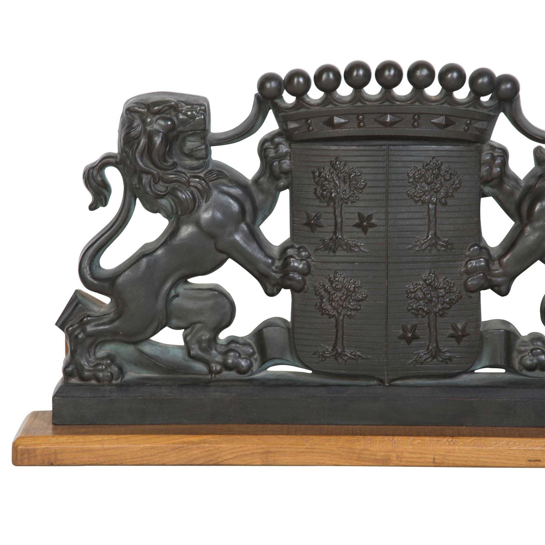 Neoclassical Rare C19th Bronze Coat Of Arms For Sale