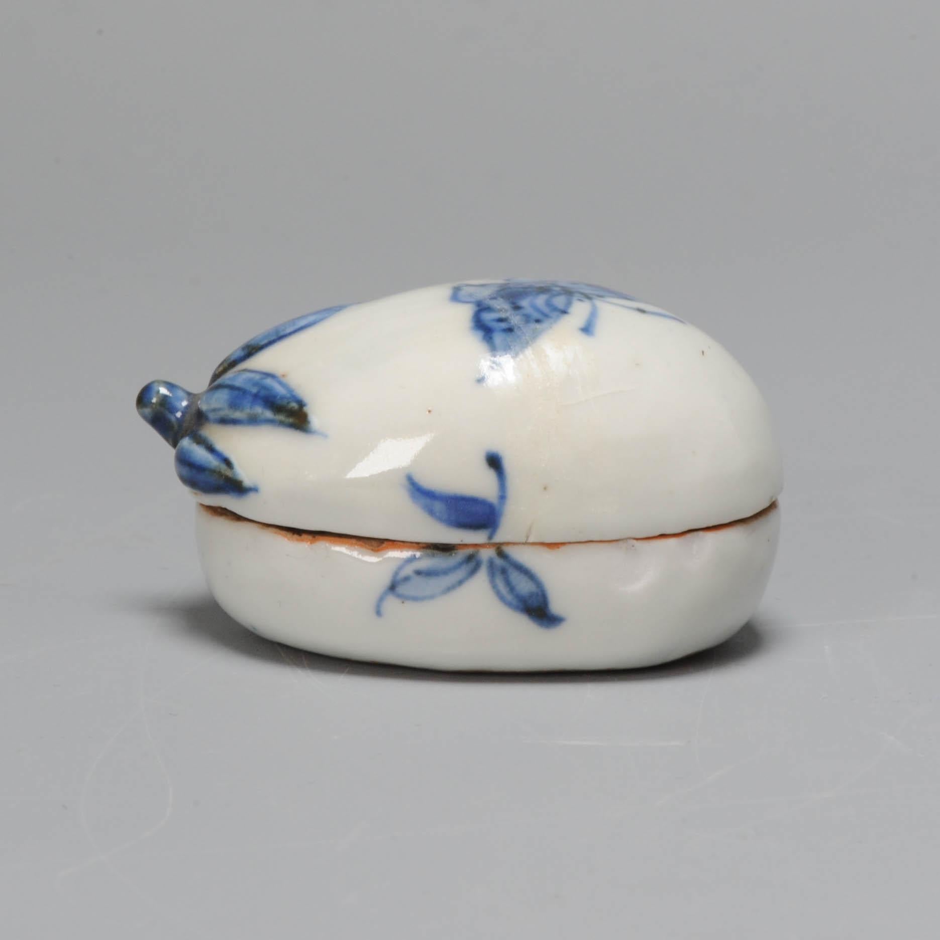 Rare Ca 1600 Chinese Porcelain Ming Period Kosometsuke Incense Box Fruit For Sale 4