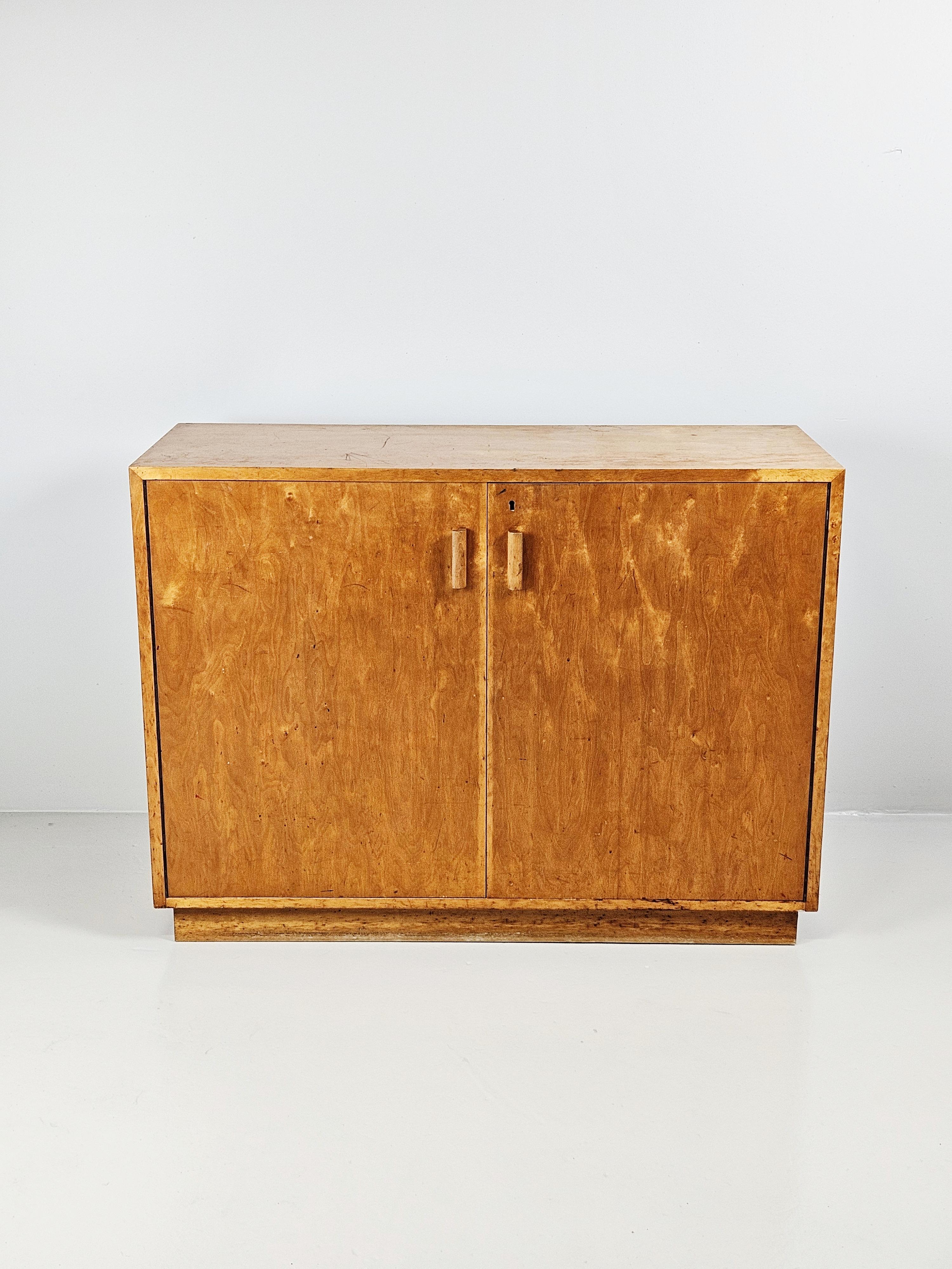 Cabinet '808' by Alvar Aalto. Rare piece of furtniture and even more so when its produced by Aaltos factory in Hedemora, Sweden. 

AB Artek in Hedemora opened 1946 in order to produce Aaltos furniture to be shipped to USA. The factory stopped