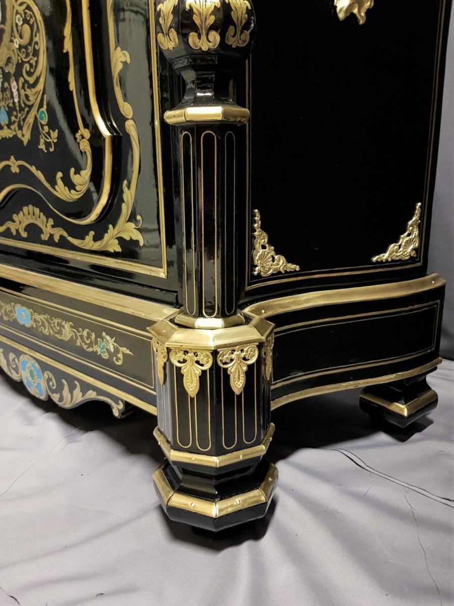 French Rare Cabinet Boulle Napoleon III by Susse Freres, France 19th Century