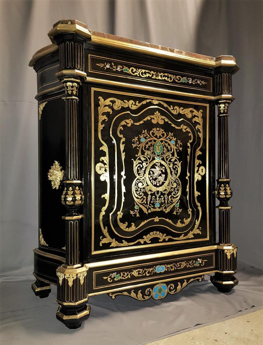 Rare Cabinet Boulle Napoleon III by Susse Freres, France 19th Century 2
