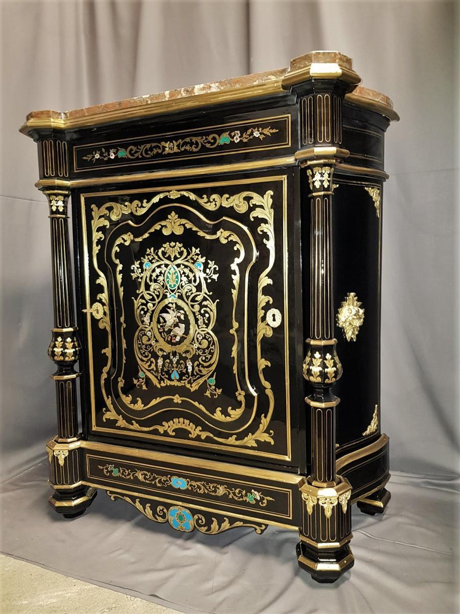 Rare Cabinet Boulle Napoleon III by Susse Freres, France 19th Century 3
