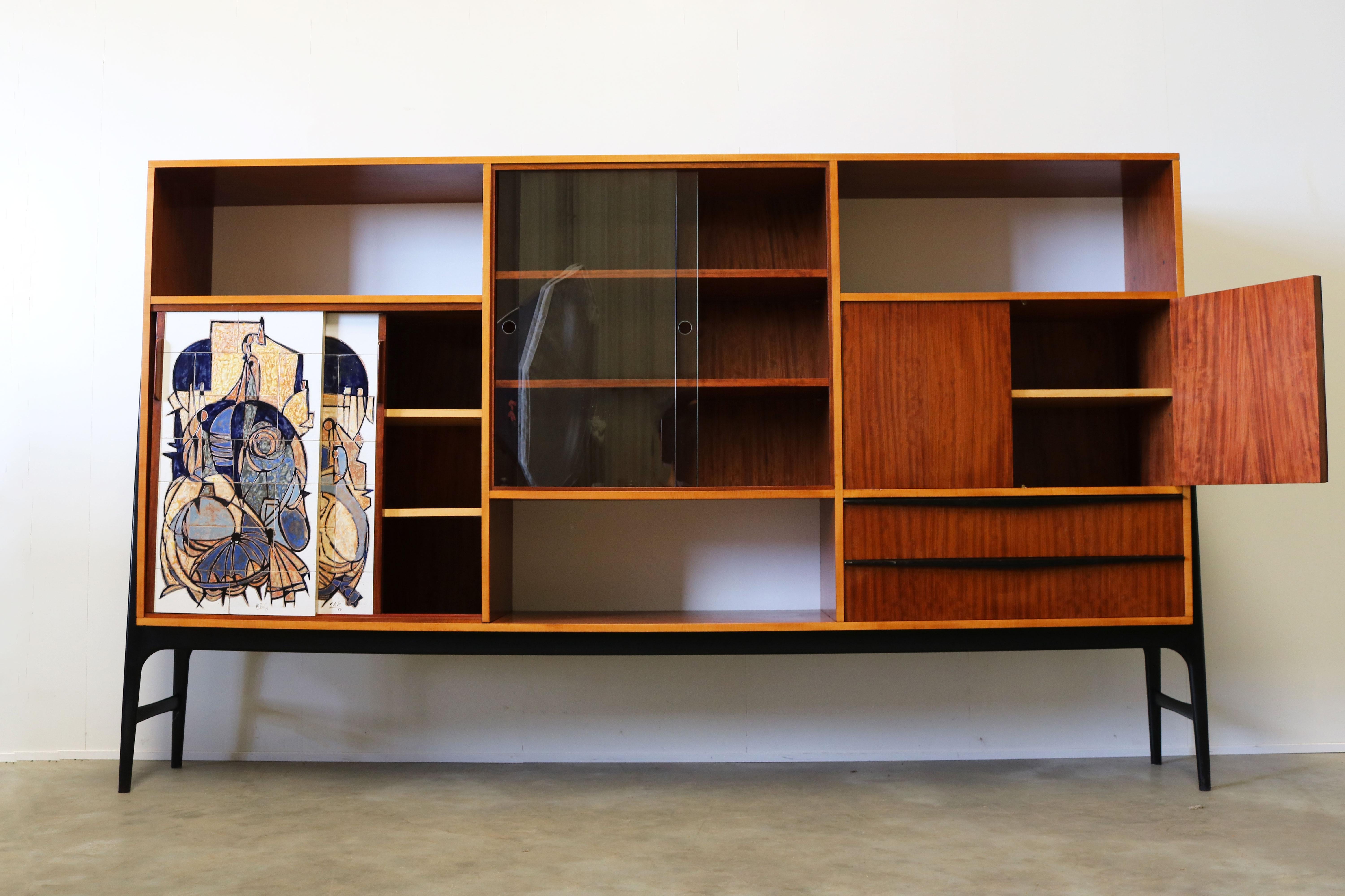 Rare Cabinet / Highboard by Alfred Hendrickx for Bruxelles Expo 1958 Belform  For Sale 5