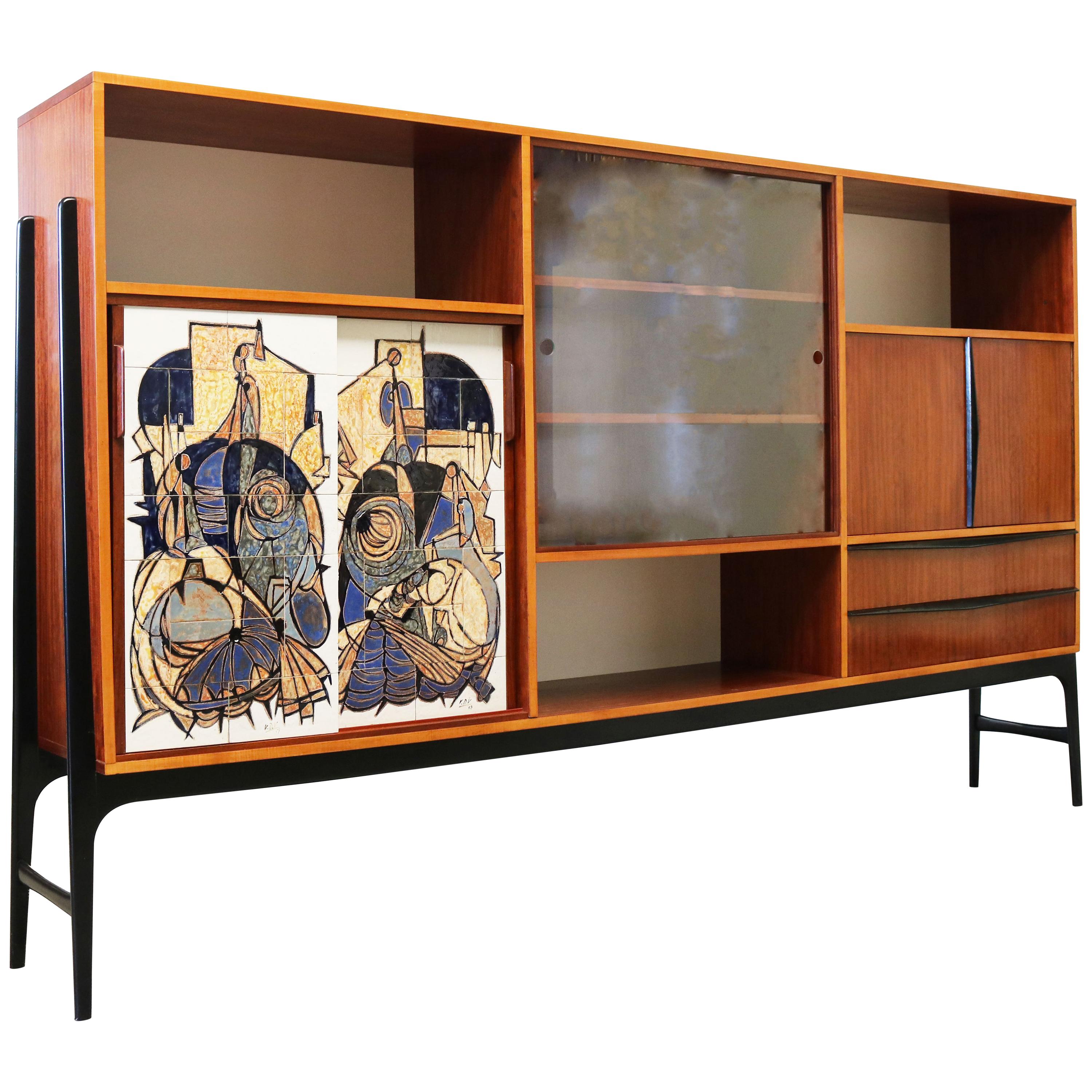 Rare Cabinet / Highboard by Alfred Hendrickx for Bruxelles Expo 1958 Belform 
