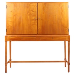 Rare Cabinet in Elm by Børge Mogensen, Danish Design, 1950s